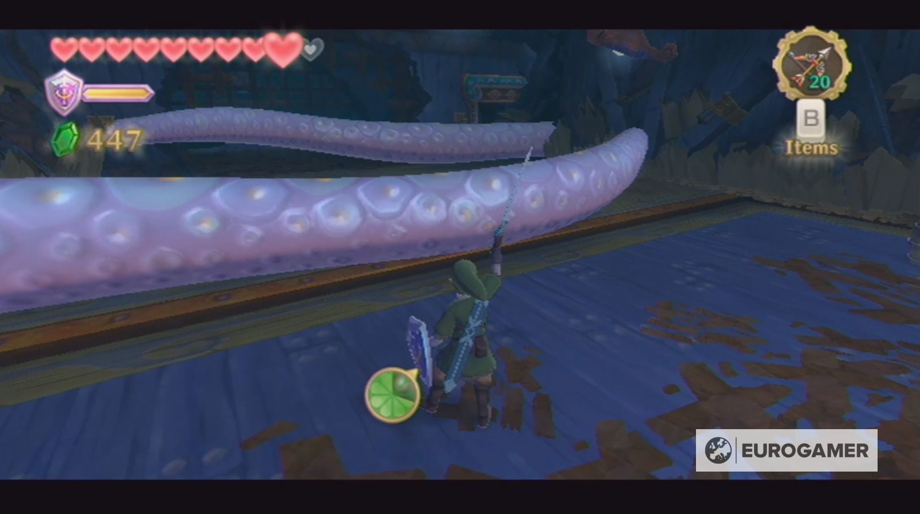 Zelda Skyward Sword Tentalus boss battle strategy explained